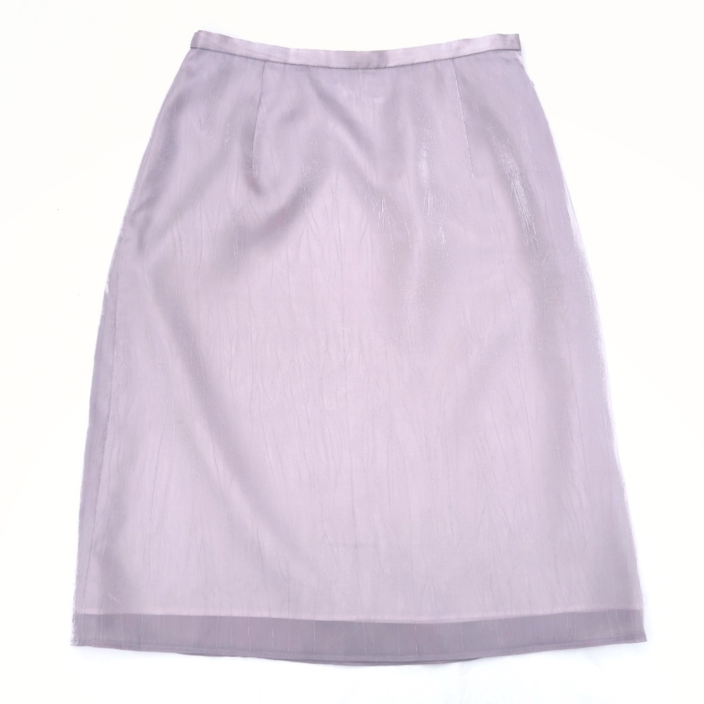 22 Octobre Paris Bruxelles Pastel Lavender Shimmery Lined A-Line Skirt